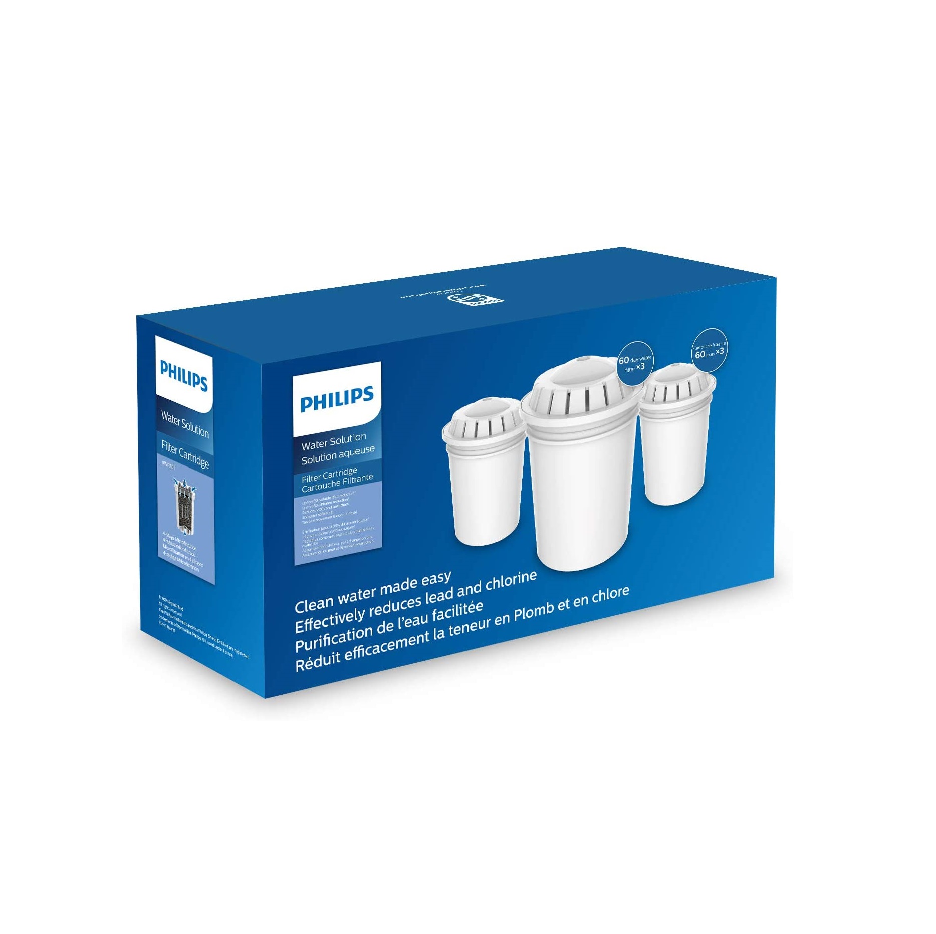 Philips Microfiltration 3 Packs Replacement Water Filter Cartridges